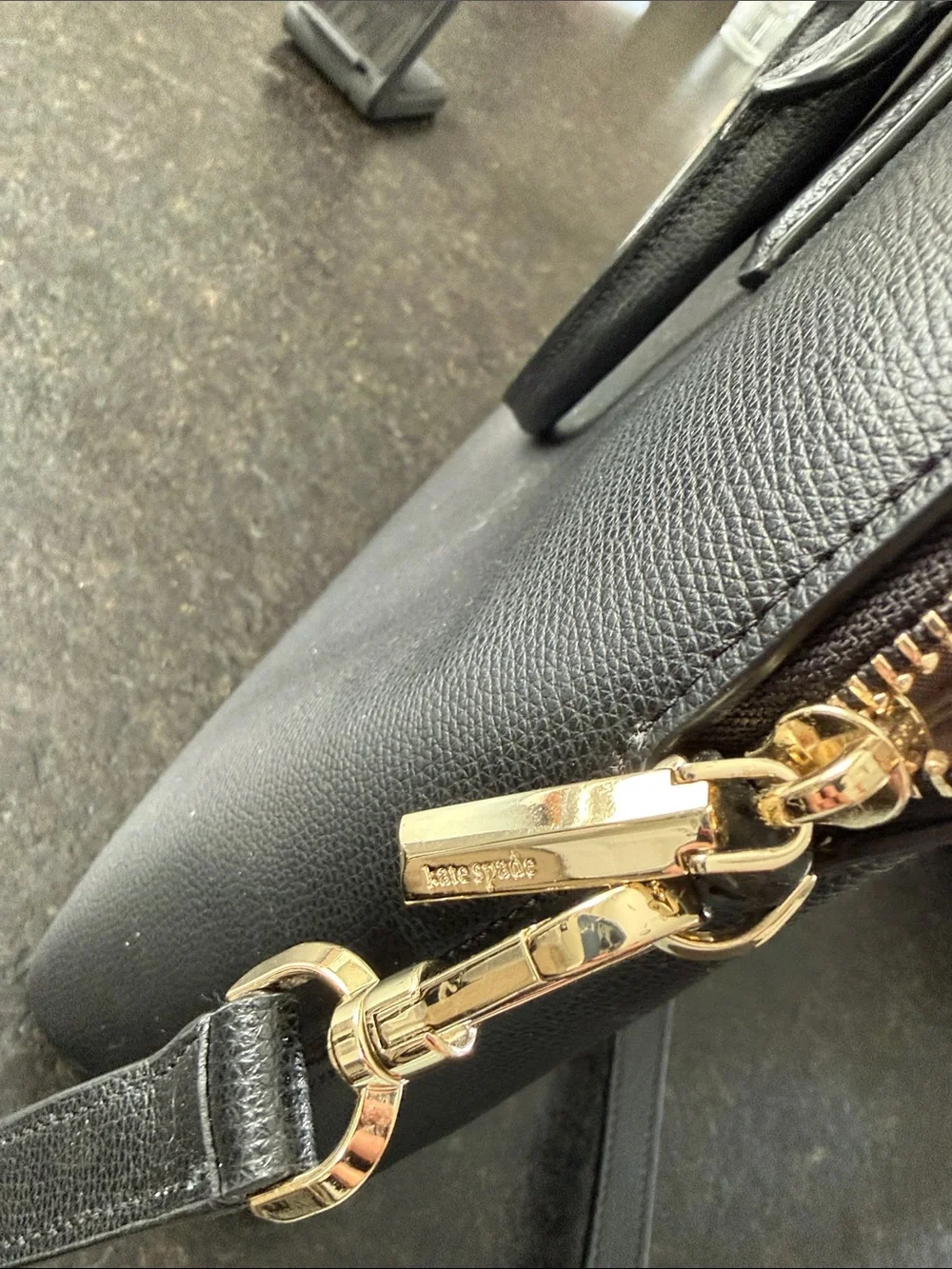 Kate Spade black computer bag - used once - excellent condition